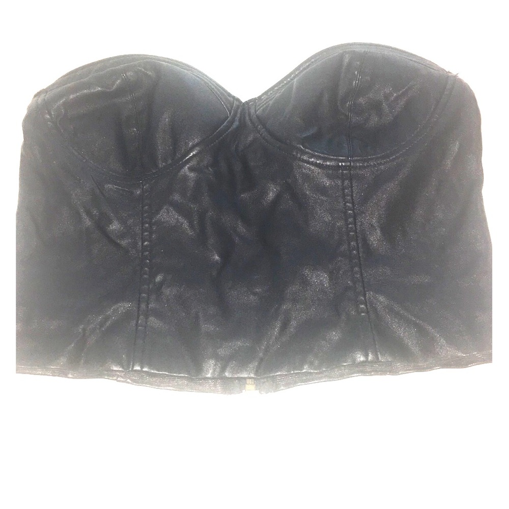 Faux Leather Bustier